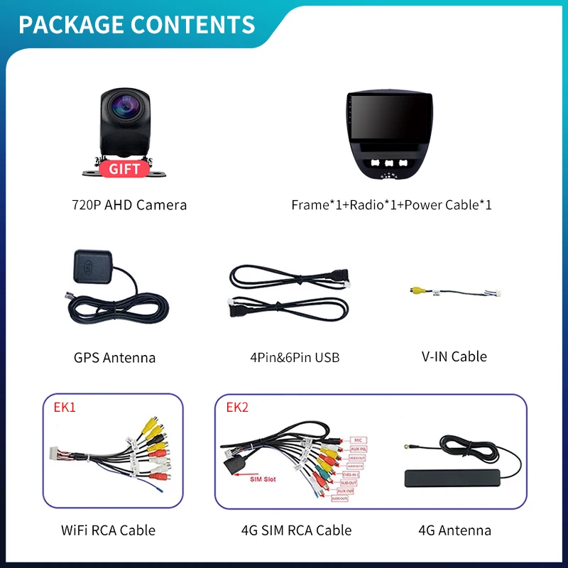 

EKIY Android 10.0 Car Radio For PEUGEOT 107 Citroen C1 Toyota Aygo 2005-2014 GPS Navigation 8 Core 1280*720P Multimedia Player