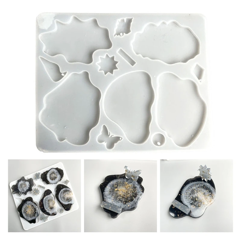 

X7AF Coaster Cup Mat Pad Silicone Mould DIY Crafts Decorations Ornaments Jewelry Casting Tools Crystal Epoxy Resin Mold