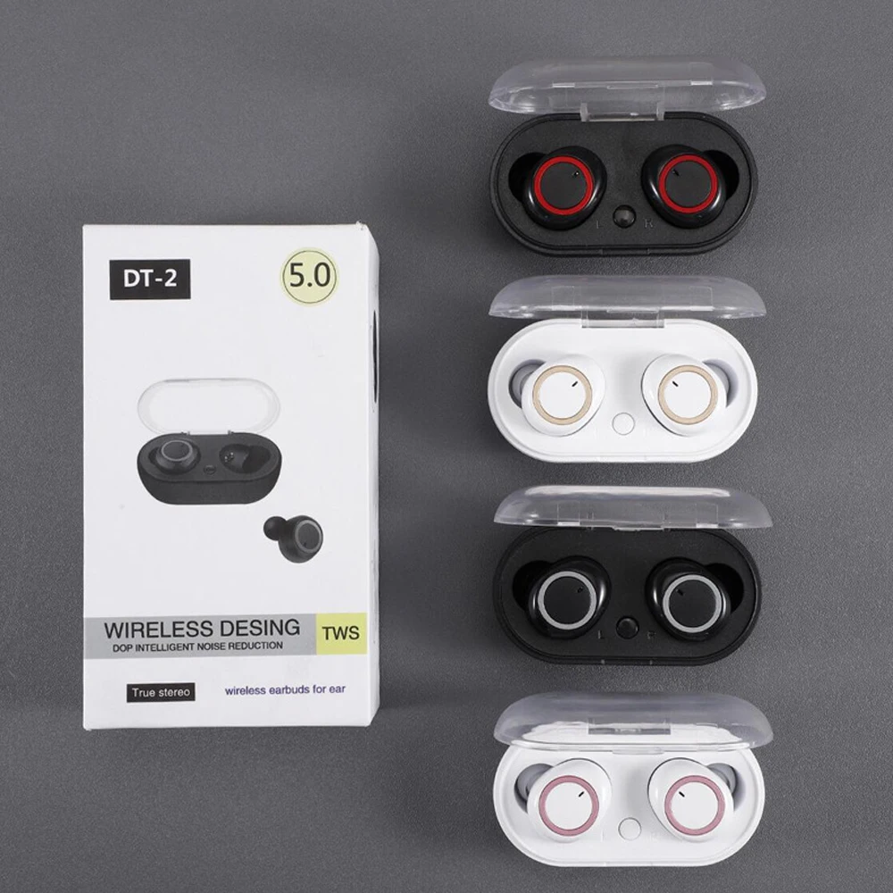 DT-2 TWS Stereo Wireless Earbuds HFP/A2DP Bluetooth 5.0 Outdoor Sports Headset Touch Control Earphone Handsfree With Microphone |