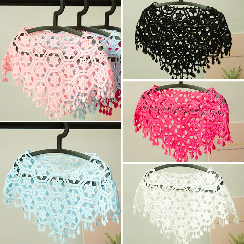 Кружевной воротник шестигранные снежинки женская одежда шаль юбка подходящая