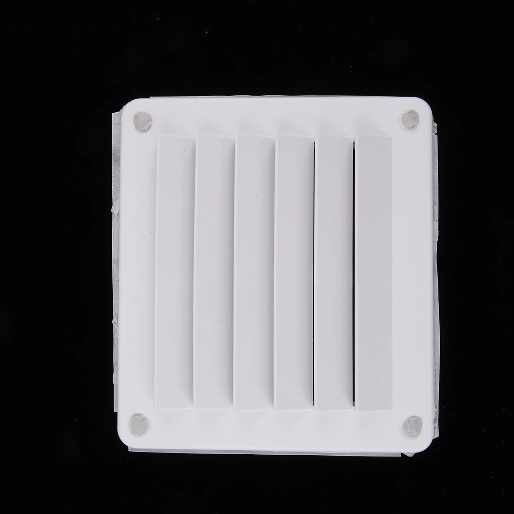 

White Rectangular Louvered Vent Plastic Wall Ventilation 5.6x5"