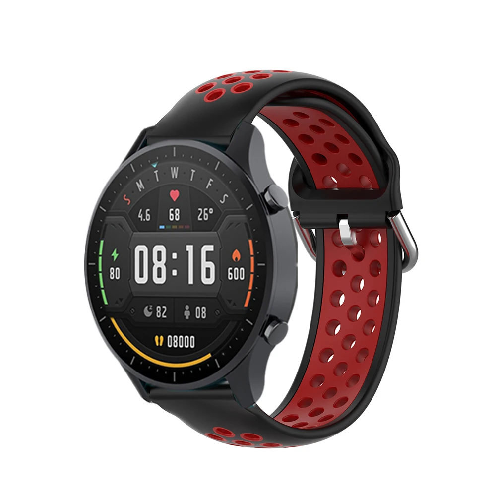 Ремешок Радужный для Realme Watch T1 /S Pro/силиконовый ремешок Xiaomi Mi Color 2 спортивный