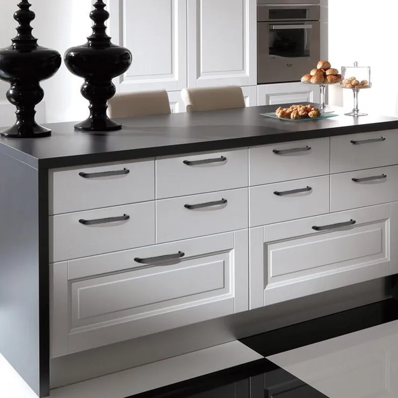 Простая черная ручка цинковый сплав прямая Длинная шкаф ящик вытяжные ручки