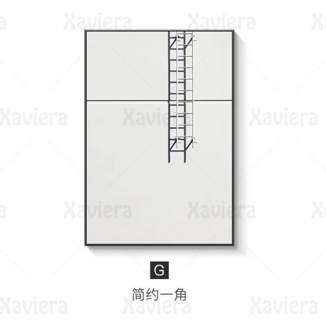 

Minimalist Wall Art Corner Scenery Modern Window Straw Hat Stairs Painting Home Decoration Living Room Interior decoration Wall