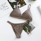 Нижнее белье BANNIROU женское, бесшовный бюстгальтер без косточек, трусики брифы для активного отдыха, нижнее белье для женщин, 1 комплект