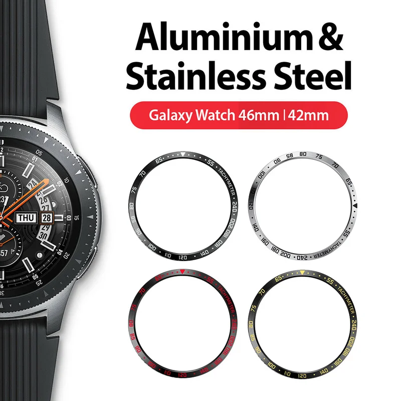Для samsung Шестерни S3/Galaxy Watch 46/42 мм Сталь кольцо ободок кольца клей полное покрытие с защитой от царапин