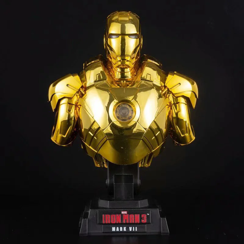 

3 Styles Anime Avengers 1/4 Glowing Bust Iron Man Mk7 Model Toys 23cm