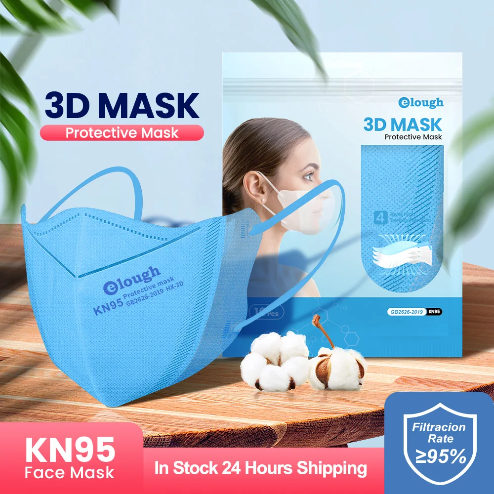 

Elough 3D Face mask colores mascarillas fpp2 homologada KN95 Masks Reusable mascara ffpp2 cubrebocas ffp2mask masque noir