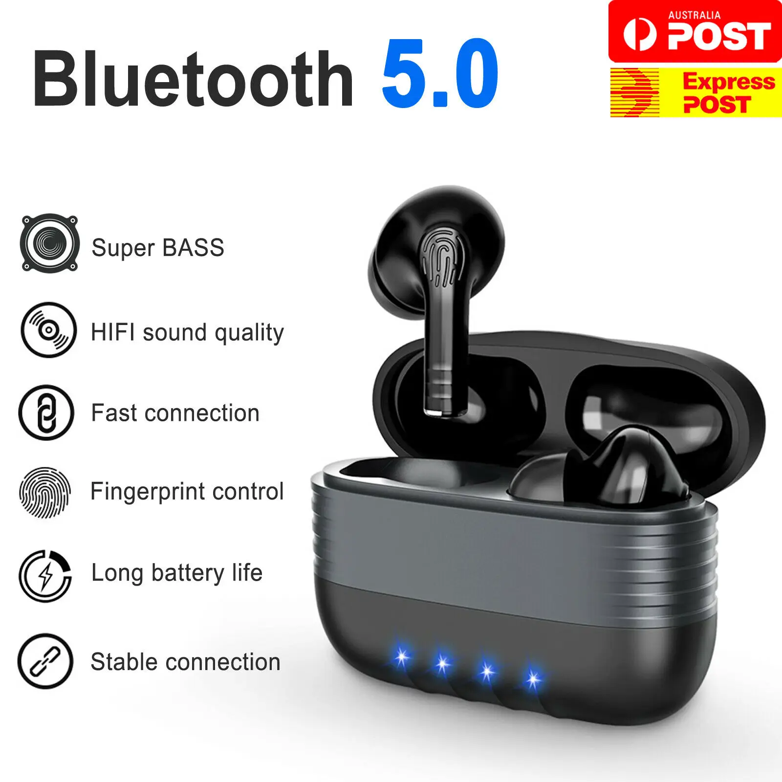 

TWS Беспроводные Bluetooth 5,0 наушники-вкладыши гарнитура Водонепроницаемая AU