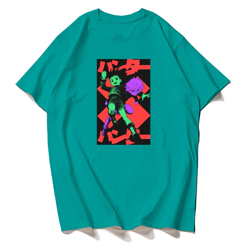 

2021 Super Fire Japanese GO TITANS! T-ShirtaT-shirt ulzzang Harajuku gon and killua T-Shirt Kawaii Cotton T-shirt