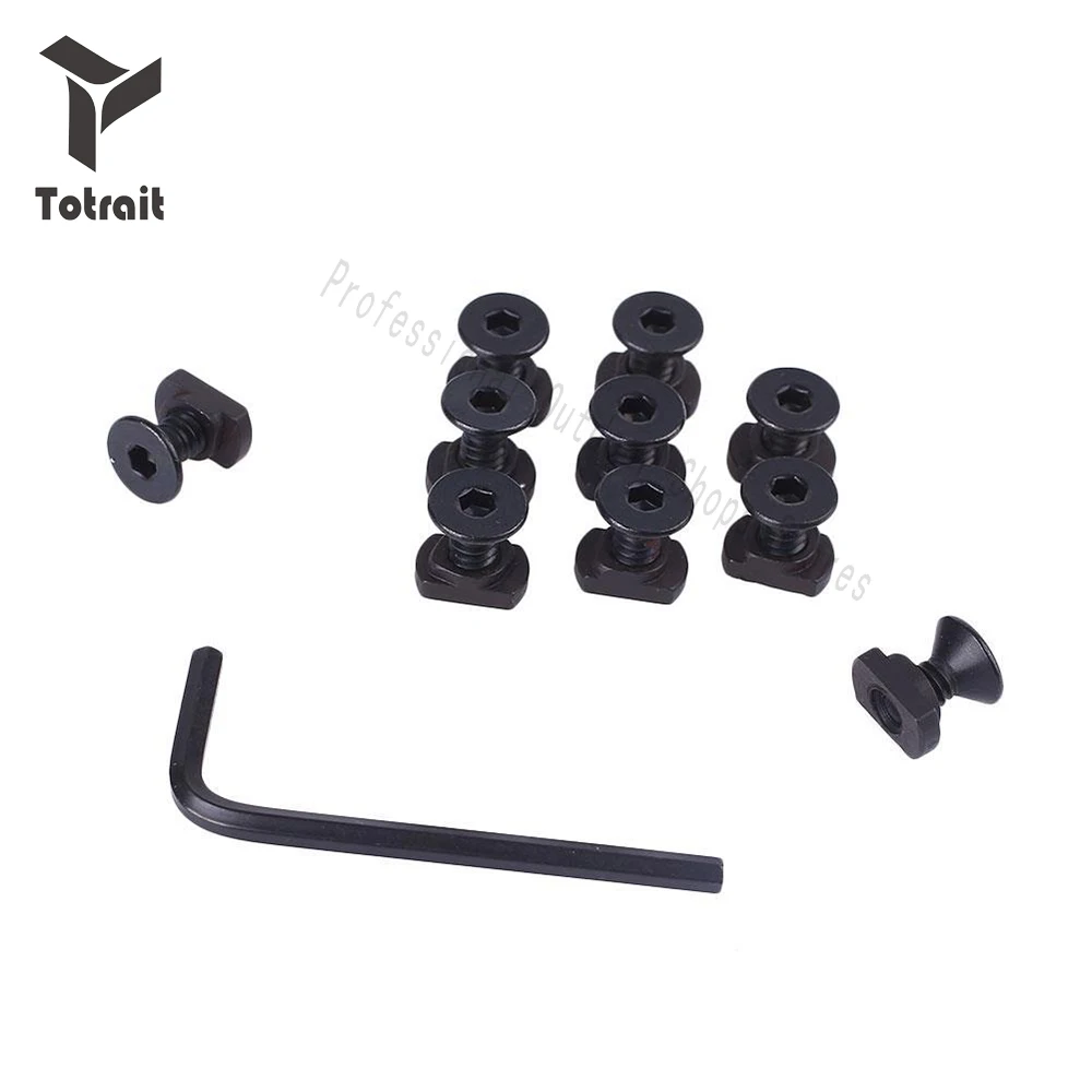 TOtrait 10Pcs Rail Screw And Nut Replacement Set Fit for M-LOK Sections For Hunting Keymod Accessories Metal | Спорт и развлечения