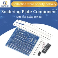 1pcs smd soldering plate component weld welding practice smt pcb board diy kit skill training learning electronic suit hot