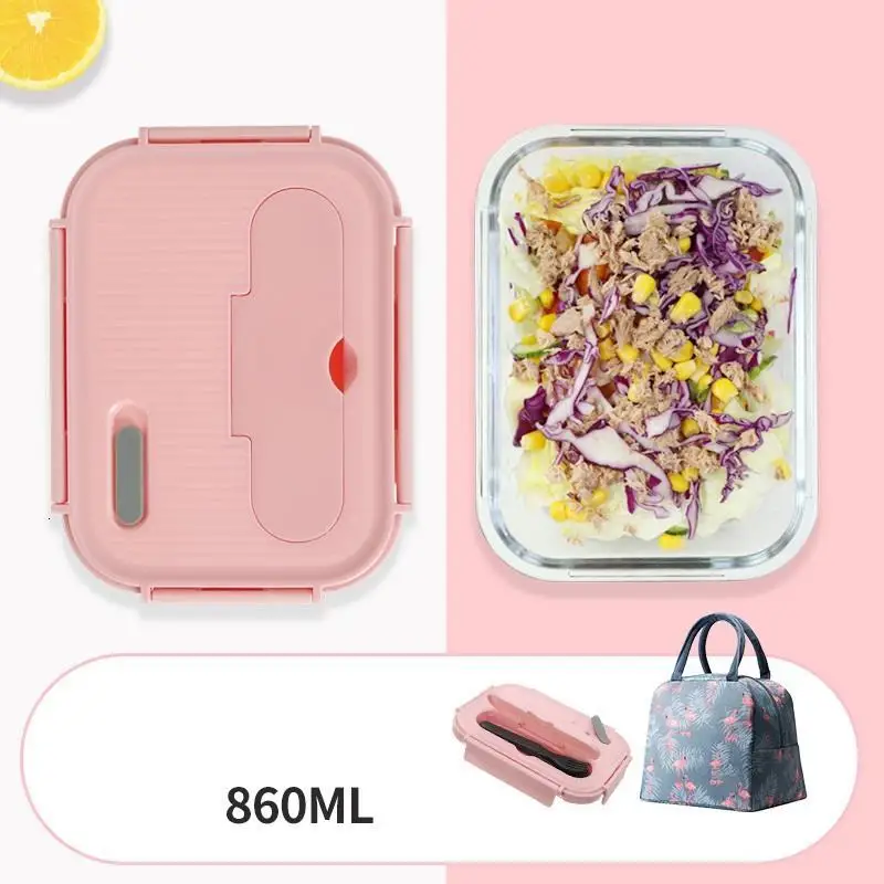 Посуда салат фруктовый суп детский контейнер для еды лапша Ланчбокс стеклянная