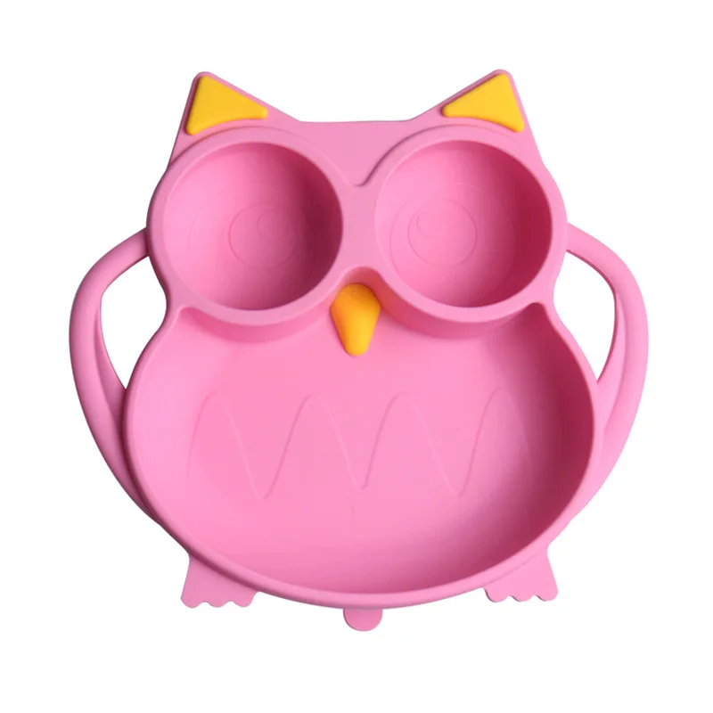 

Children's silicone dinner plate integrated cartoon food supplement bowl sucker bowl baby food supplement eating bowl tableware