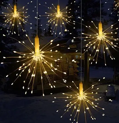 Светодиодная гирлянда 120 светодиодный люстра-фейерверк фонарик Сказочная лента