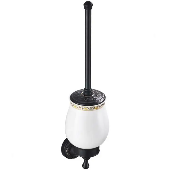 Черный держатель для туалетной щетки из латуни и хрусталя туалетная щетка ванной