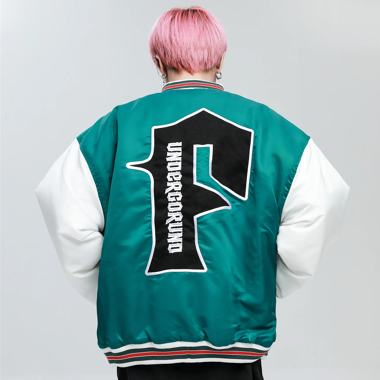 Куртка бомбер мужская с вышивкой пламени и играми толстая бейсбольная куртка в