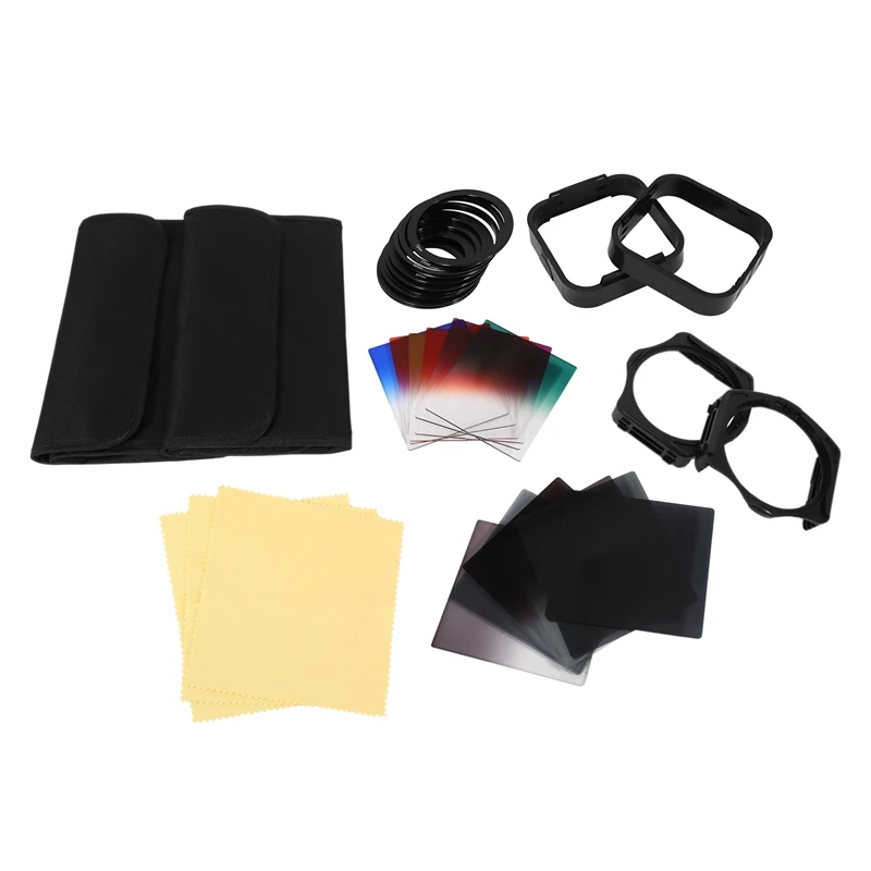 

Розничная продажа, 1 Комплект фильтров + кольцевой адаптер для серии Cokin P LF142, 6 нейтральных фильтров + 6 градиентных цветных фильтров + 9 шт. кол...