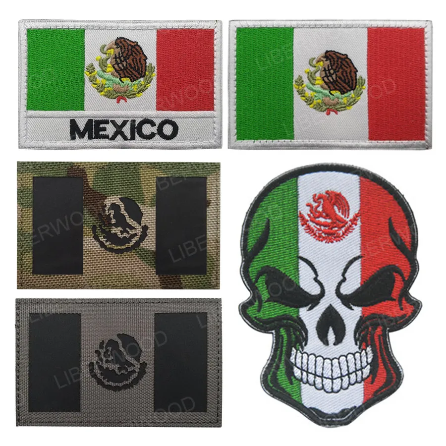 LIBERWOOD Мексиканский Флаг инфракрасный светоотражающий ИК-патч значок телефон -