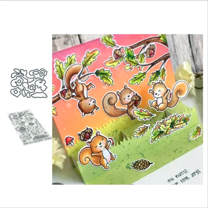 

Animal Metal Cutting Dies and Clear Stamps For Scrapbooking Paper Craft Dies Card Album Punch Art Cutter 2020 New Dies