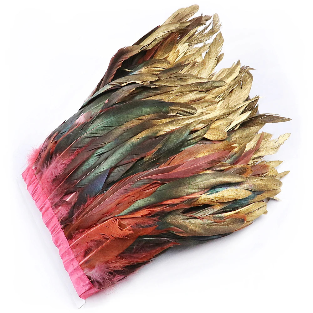 

Лента из натурального золота бахрома из перьев петуха пробы с отделкой из черных перьев высотой 6-8 дюймов для платья, карнавальной одежды, д...