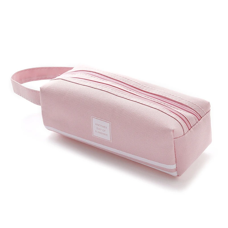 Лаконичный чехол для карандашей вместительная однотонная школьная