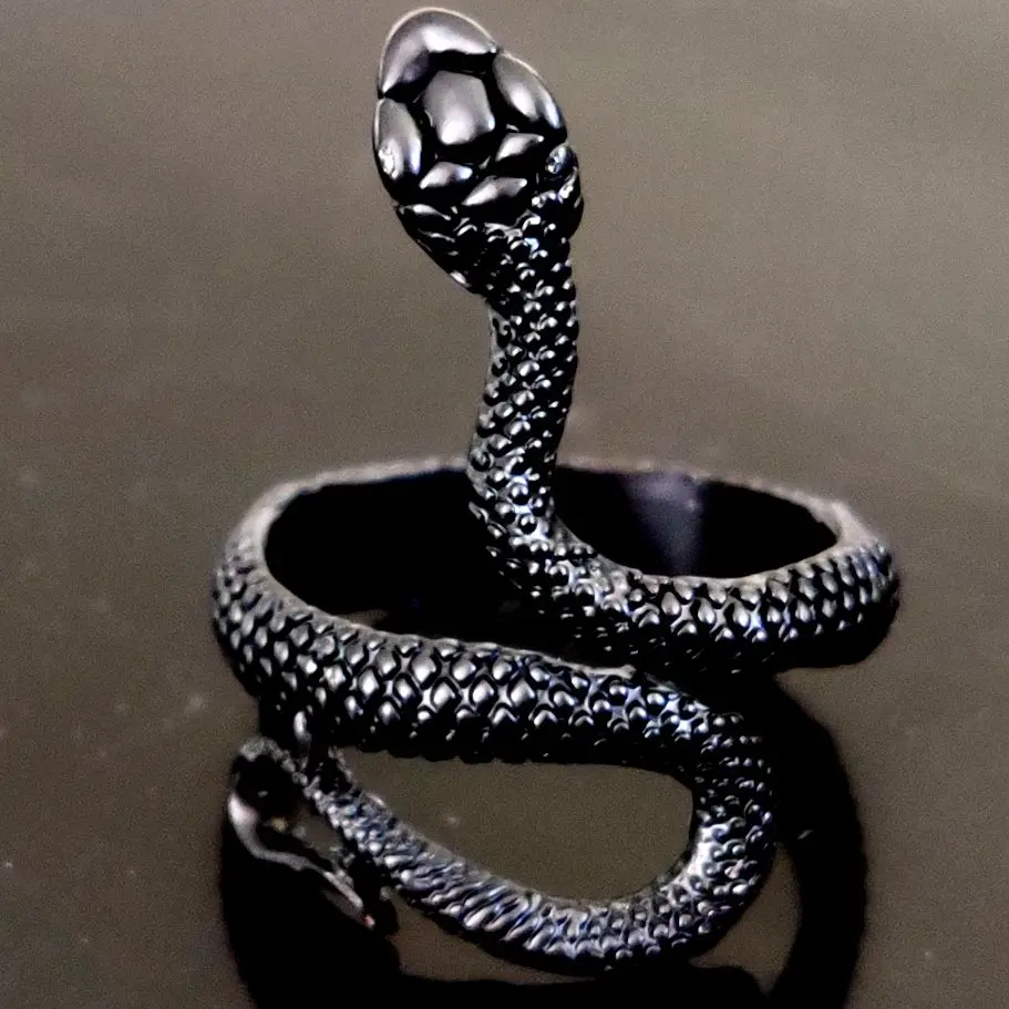 Кольцо в виде змеи с черным покрытием 20 шт./лот | Украшения и аксессуары