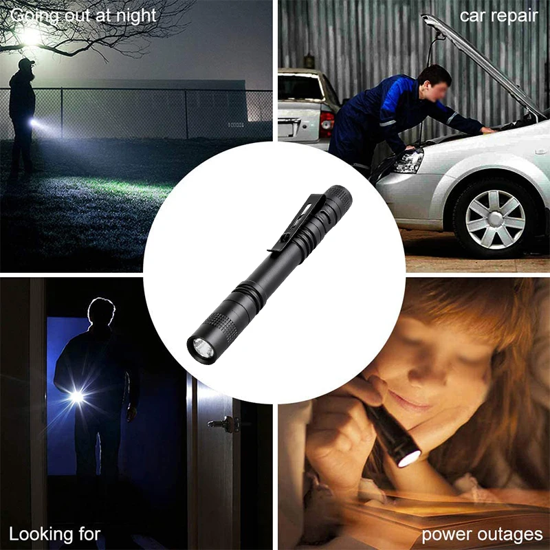 Мини-фонарик в виде ручки водонепроницаемый Карманный миниатюрный светильник