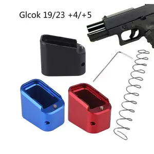 TWO 2 Magazine Mag Extensions 9mm Mag Base Plate For Glock 17 19 22 23 26 27 33