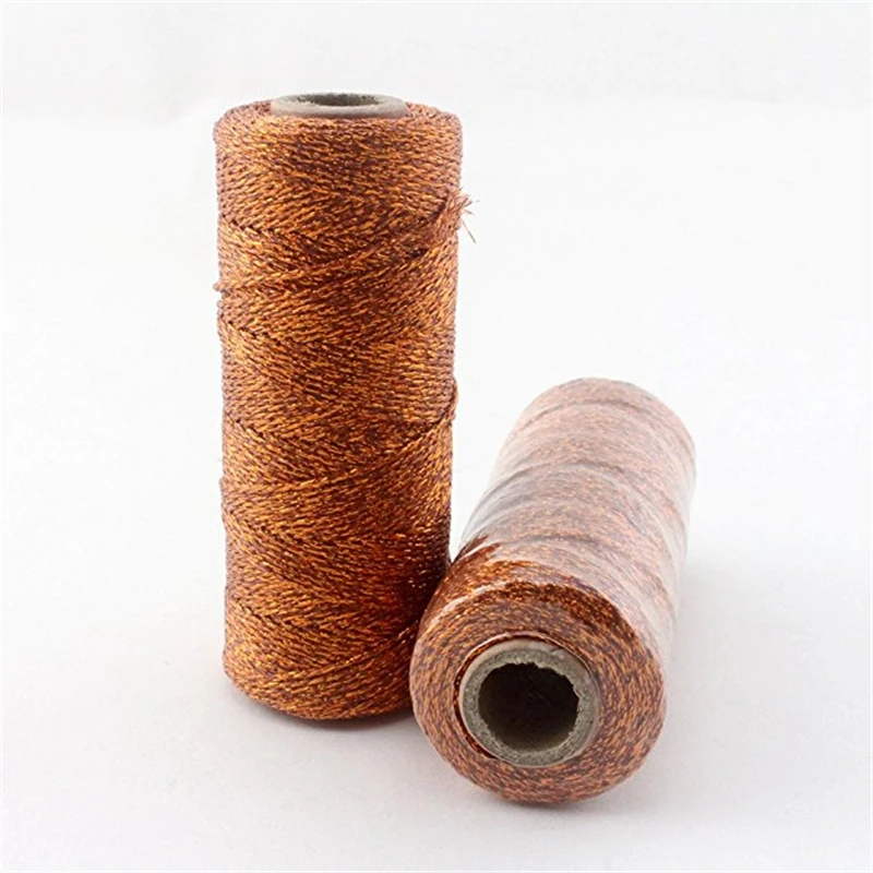 1 шт. плетеная веревка для пекаров из металлической фольги цвета розового золота