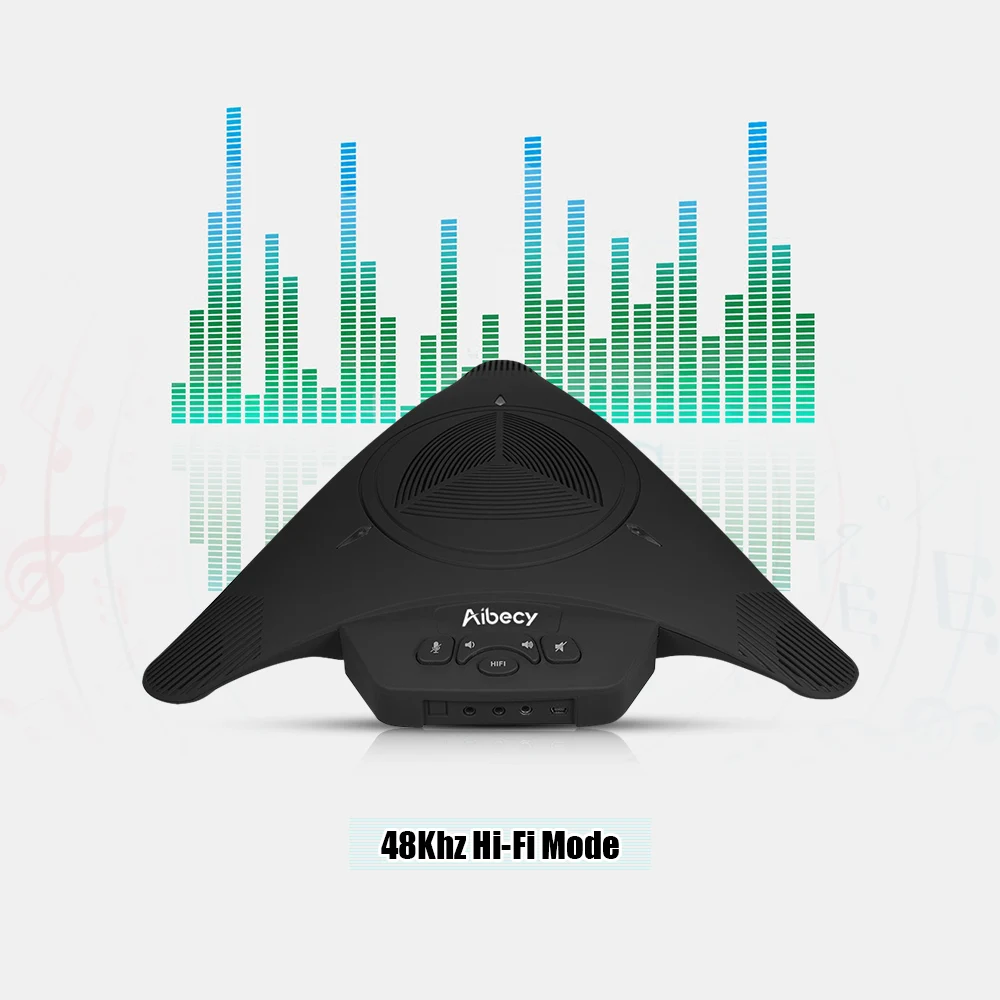 Микрофон Aibecy MST-X3 USB для видеоконференций 6 м 360 ° аудио Поддержка Skype MSN QQ