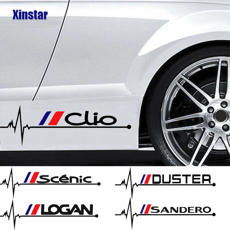 

2Pcs Car Sticker For Renault Dacia Clio ZOE Duster Megane TWINGO Logan KADJAR Scenic Car Styling