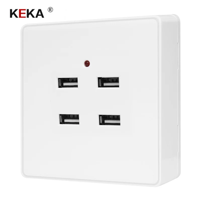 Настенный адаптер питания KEKA 2/4 портов USB мощное электрическое настенное