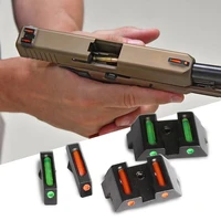 tactical handgun glock front rear fiber optic combat sight for glock standard models pistols slide kit switch