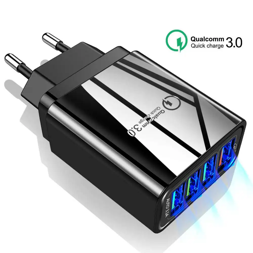 Быстрое зарядное устройство 3 0 USB для Samsung iPhone Xiaomi mi9 Tablet QC быстрое настенное с