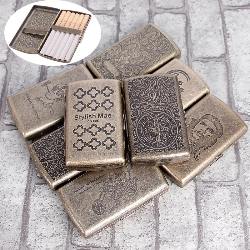 Для Мужчин's Карманный портсигар персонализированные 12 палочки Винтаж