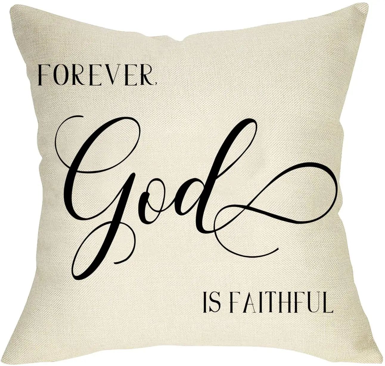 

Softxpp Forever God is Faithful Farmhouse Throw Pillow Cover, Decorative Faith Quote Cushion Case Home Decorations Outdoor