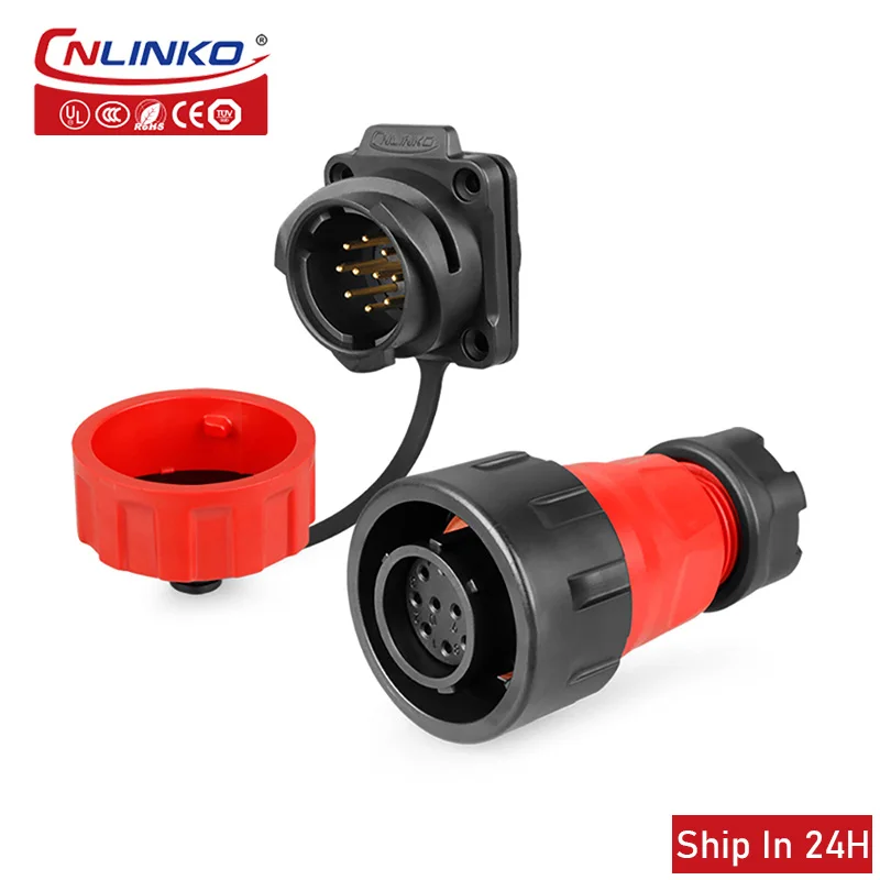 

CnlinkoYM24 M24 Industrial Power Waterproof Connector 10.12.19.24pin IP67 Locking Connector for Agriculture and Woodworking