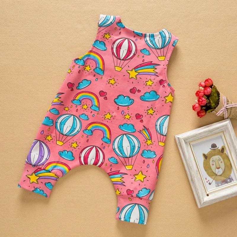 Комбинезон без рукавов для новорожденных девочек и мальчиков 0 24 мес. комбинезон