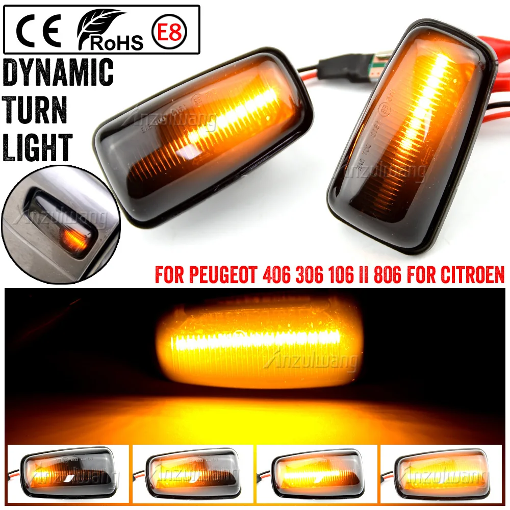 

Dynamic LED Side Marker Light Signal Blinker for Citroen Berlingo Jumpy Saxo Xantia Xm ZX Peugeot 106 306 406 806 EXPERT PARTNER