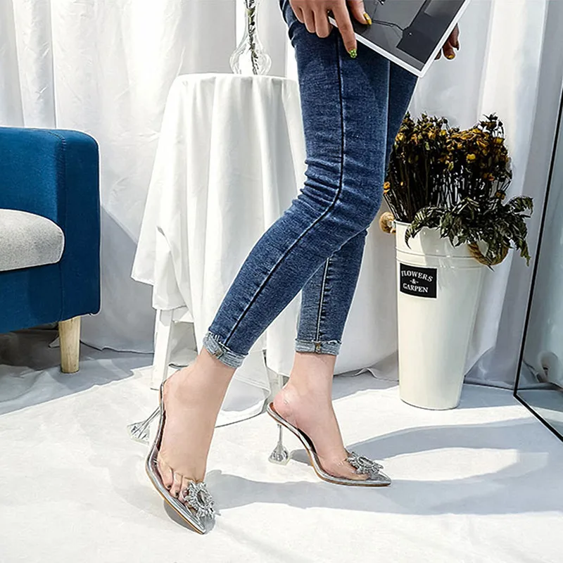 Прозрачные босоножки женская обувь Buty Искусственная кожа Прямая продажа