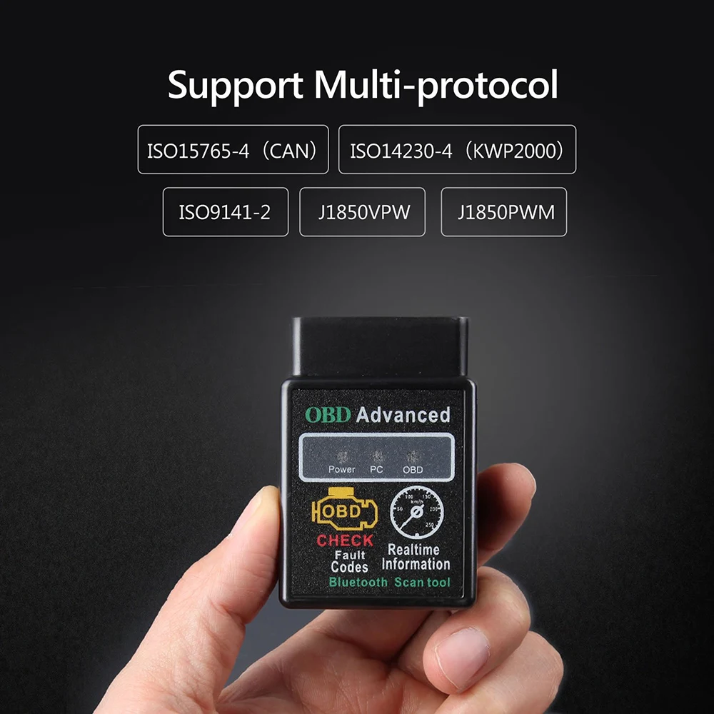 USEU диагностический сканер obd ii Bluetooth адаптер для прибора ELM327 foCar сканера читатель