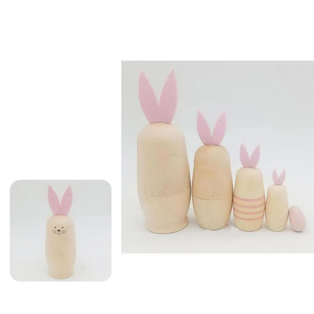 

Русские гнездовые куклы, изготовленные креативной демонстрационной моделью, детские белые Кролики-гнездовые куклы