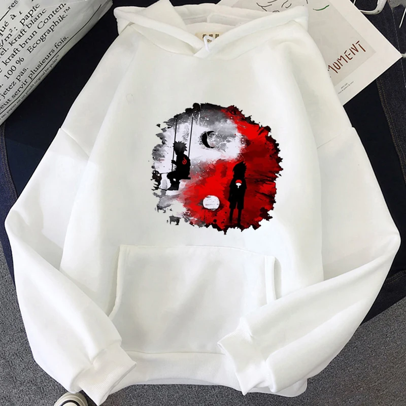 

Unisex Japanese Anime Hooded Jackets Streetwear Naruto Sasuke Summer Harajuku Cool Hooded Funny Cartoon Hip Hop Tops Tees Male