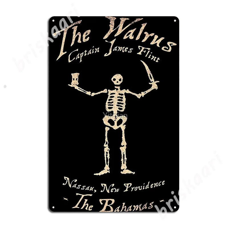 

Black Sails - The Walrus Metal Signs Cave pub Plaques Cinema Living Room Customize Tin sign Posters