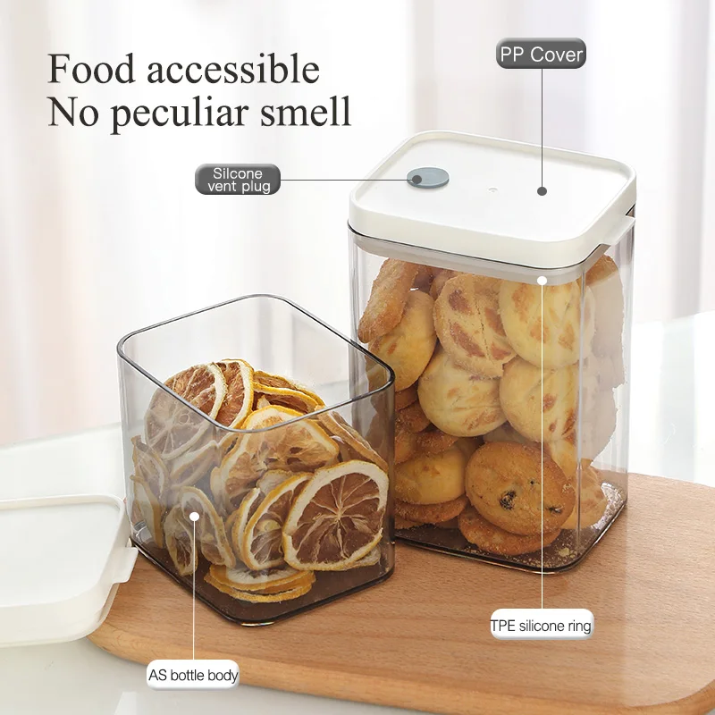 700-2300ML Professional Food Storage Container Bulk Cereals Thicken Sealed Cans Pasta Box Tank Kitchen Refrigerator Organization | Дом и сад