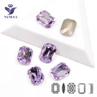 YANRUO 4627 восьмиугольная фиолетовая подвеска Стразы для шитья кристалл для свадебного платья Ремесло алмазные камни