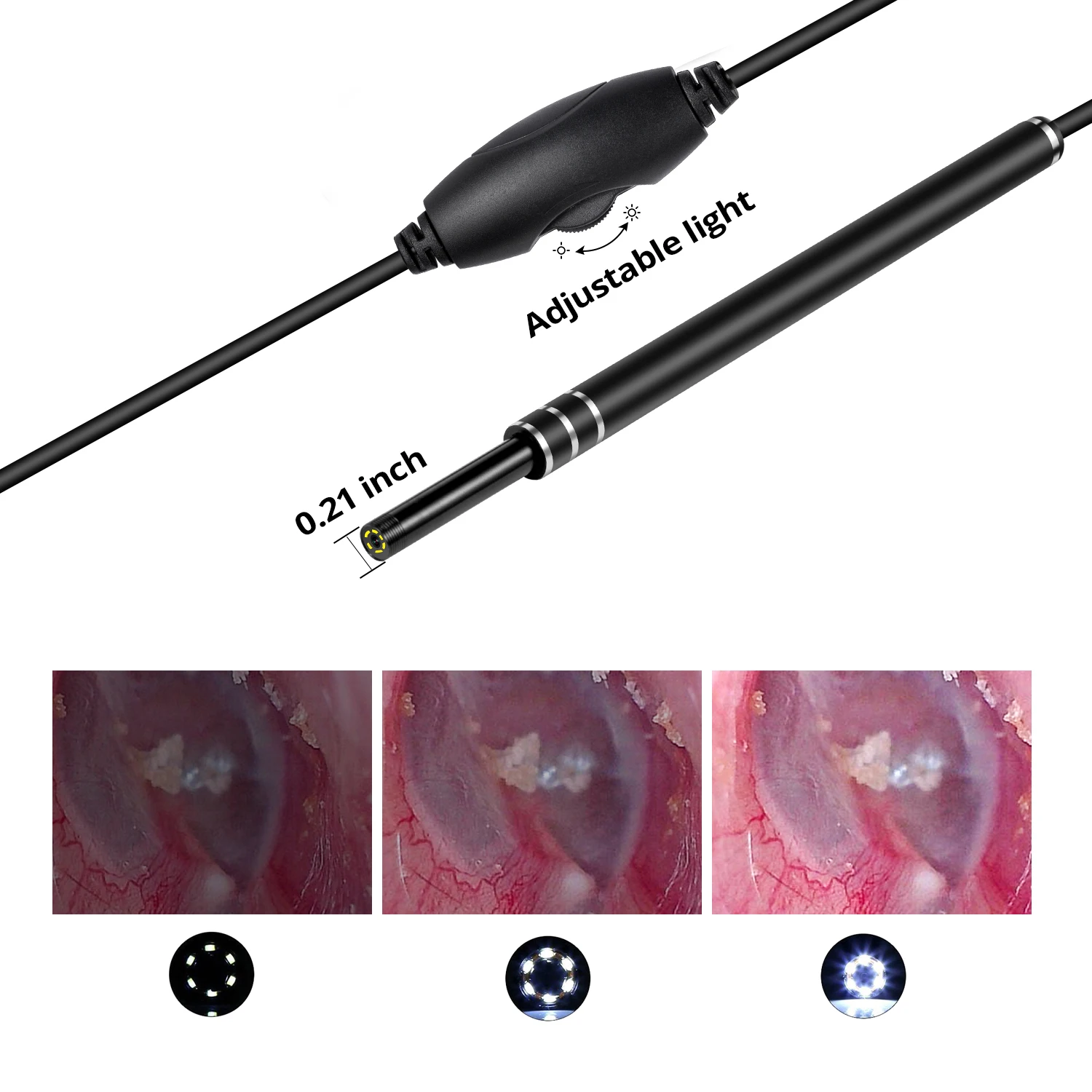 FUERS In Ear Cleaning Endoscope USB визуальная Ушная ложка 5 мм мини камера Android PC pick Otoscope бороскоп