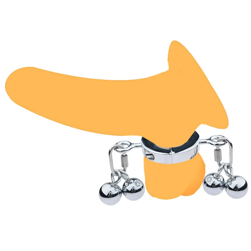 Упражнение на пенис металлическая подвеска в виде мошонки шарики с весом кольцо