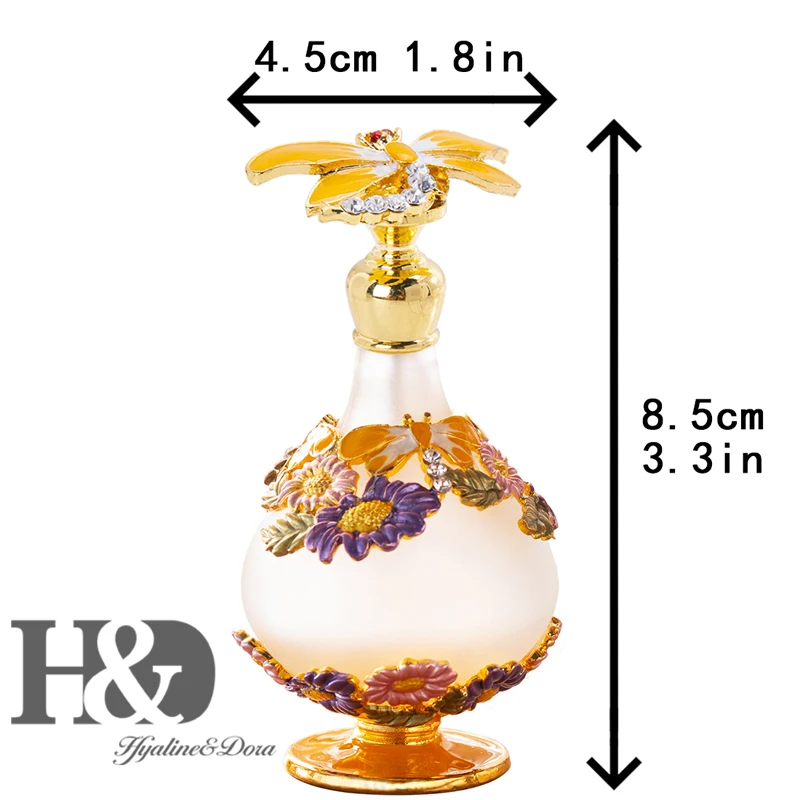 H&D, 15 стилей, пустые многоразовые флаконы для духов, Ретро стиль, матовое стекло, тонкий ароматизированный ароматизатор, контейнер для эфирных масел, Декор, подарок для девушек